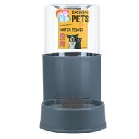 Excellent Pets Watertoren voor 3,8 l drinken, waterdispenser, BPA-vrij, antislip voeten, dierenaccessoires, voor honden en katten, grijs