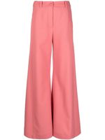 Boutique Moschino pantalon évasé à taille haute - Rose