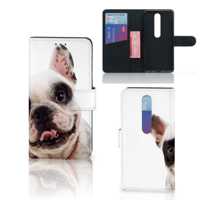 Nokia 6.1 (2018) Telefoonhoesje met Pasjes Franse Bulldog
