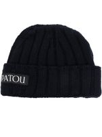 Patou bonnet nervuré à patch logo - Bleu - thumbnail