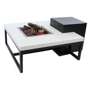 Enjoyfires: Vuurtafel Ambiance Vierkant - Zwart-wit