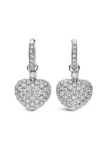 LEO PIZZO boucles d'oreilles Amore en or blanc 18ct ornées de diamants - Argent