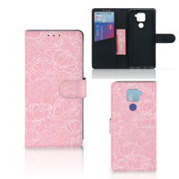 Xiaomi Redmi Note9 Hoesje White Flowers