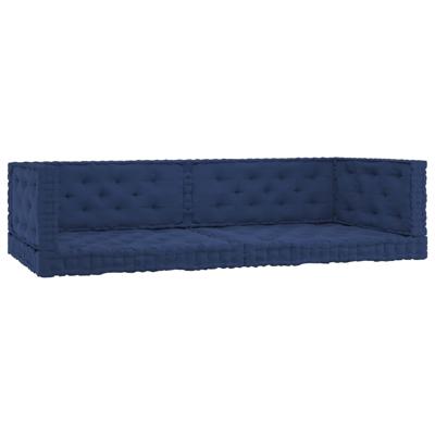 vidaXL Palletvloerkussens 6 st katoen licht marineblauw