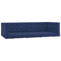 vidaXL Palletvloerkussens 6 st katoen licht marineblauw