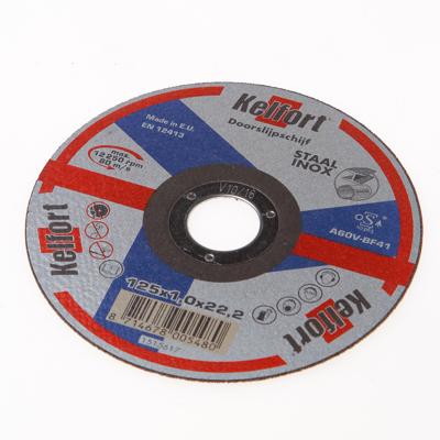 *Doorslijpschijf staal/rvs 125x1x22.2