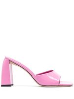 BY FAR mules Michele 95 en cuir verni - Rose