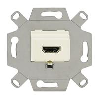 Busch-Jaeger HDMI-aansluitdoos met schroefklemmen en trekontlasting, crèmewit