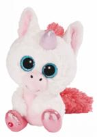 Nici knuffeleenhoorn Glubschis Milky Fee junior 25 cm wit/roze