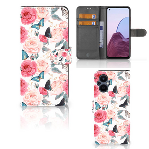 OPPO Reno 8 Lite | OnePlus Nord N20 Hoesje Butterfly Roses