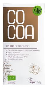 Cocoa Reep RAW Chocolade Kokos 50 gram