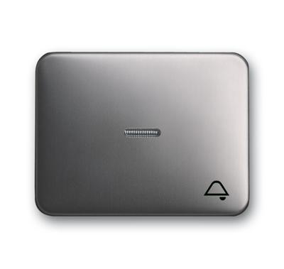 Busch-Jaeger Alpha Exclusive bedieningswip met transparante lens opdruk 'bel', platin Busch-Jaeger Alpha Exclusive bedieningswip met transparante lens opdruk 'bel', platin