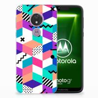 Motorola Moto G7 Power TPU Hoesje Blokken Kleurrijk
