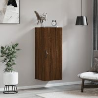 Wandkast 34,5x34x90 cm bewerkt hout bruin eikenkleur