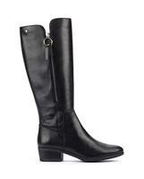 Pikolinos Daroca W1U zwart lederen laarzen -Hoogte hak: 4cm