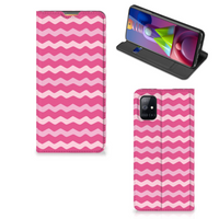 Samsung Galaxy M51 Hoesje met Magneet Waves Pink - thumbnail