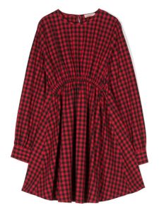 Nº21 Kids robe-chemise en coton à carreaux vichy - Rouge