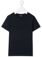 Balmain Kids t-shirt à logo imprimé - Bleu