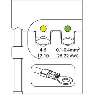 Gedore 8140-01 1830554 Krimpinzetstuk Geïsoleerde kabelschoenen 0.1 tot 6 mm²