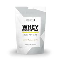 Body & Fit Whey Essential Whey Protein Spieropbouw en Herstel, Proteine Poeder 100% Whey Eiwitconcentraat - Cookies & Cream - 500 gram