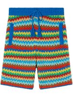 Alanui short Over The Rainbow en crochet - Bleu - thumbnail