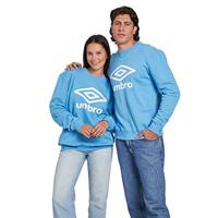 UMBRO Sweatshirt voor heren met groot logo, Heritage Blue, L