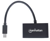 Manhattan 152709 DisplayPort / VGA / HDMI Adapter [1x Mini-DisplayPort stekker - 1x VGA-bus, HDMI-bus] Zwart 16.00 cm - thumbnail