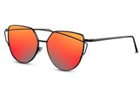 CWI zonnebril dames vlinder zwart/rood (CWI1410)