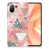 Xiaomi Mi 11 Lite | 11 Lite 5G NE TPU Hoesje Flamingo Triangle - thumbnail