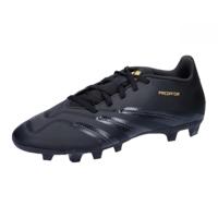 adidas Predator24 Club Voetbalschoenen, uniseks, flexibele grond stevige schoenen, Core Zwart Carbon Goud Met, 39 1/3 EU