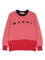 Marni Kids pull à logo intarsia - Rose - thumbnail