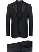 Emporio Armani costume à veste à simple boutonnage - Bleu