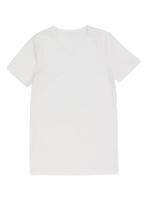 HEMA Heren T-shirt Slim Fit V-hals Extra Lang Wit (wit)