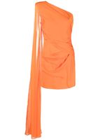 Roland Mouret robe drapée à une épaule - Orange