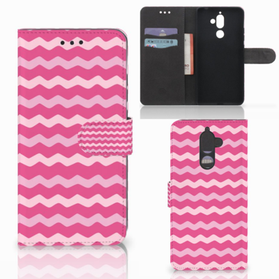 Nokia 7 Plus Telefoon Hoesje Waves Pink