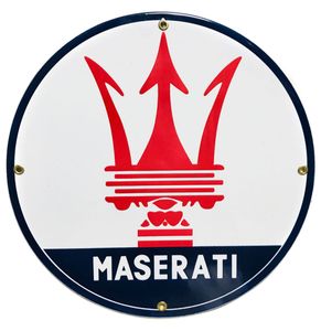 Maserati Emaille Bord - 30 cm ø