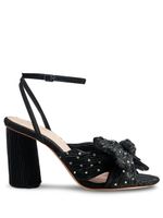 Loeffler Randall sandales Camellia à ornements en cristal - Noir