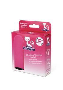 Pink Pussycat Vibrating Silicone Bullet - Pink