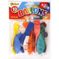 Globos Happy Birthday Ballonnen 10 Stuks - thumbnail