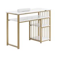 Nageltafel - IJzeren frame - Gemarmerd/Gouden - 3 planken - Handsteun