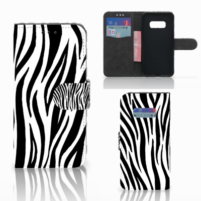 Samsung Galaxy S10e Telefoonhoesje met Pasjes Zebra Samsung Galaxy S10e Telefoonhoesje met Pasjes Zebra