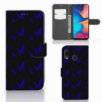 Samsung Galaxy A30 Telefoon Hoesje Vlinder Patroon - thumbnail