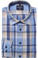 Marvelis Casual Modern Fit Overhemd blauw/bruin, Ruit