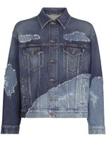 Dolce & Gabbana veste en jean à design bicolore - Bleu