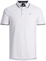 Jack and Jones Paulos Heren Poloshirt Wit Pique Slim Fit Jack and Jones Paulos Heren Poloshirt Wit Pique Slim Fit