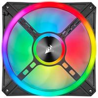 Corsair iCUE QL140 RGB, 140mm RGB LED PWM Fan (34 Afzonderlijk Adresseerbare RGB-LEDs, Fansnelheden tot 1.250 RPM, Geluidsarm) Enkelvoudig Pack - Zwart