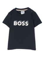 BOSS Kidswear t-shirt à motif monogrammé - Bleu