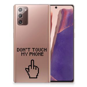 Samsung Note 20 Silicone-hoesje Finger Don't Touch My Phone