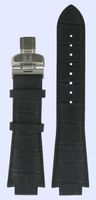 Horlogeband Tissot T600013353 / T600.4502318 Leder Zwart 15mm - thumbnail