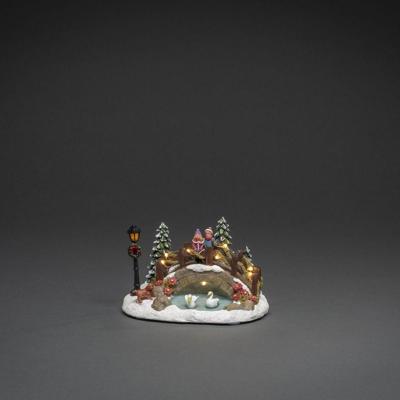 Konstsmide kerstverlichting brug 12 x 18 cm polyresin